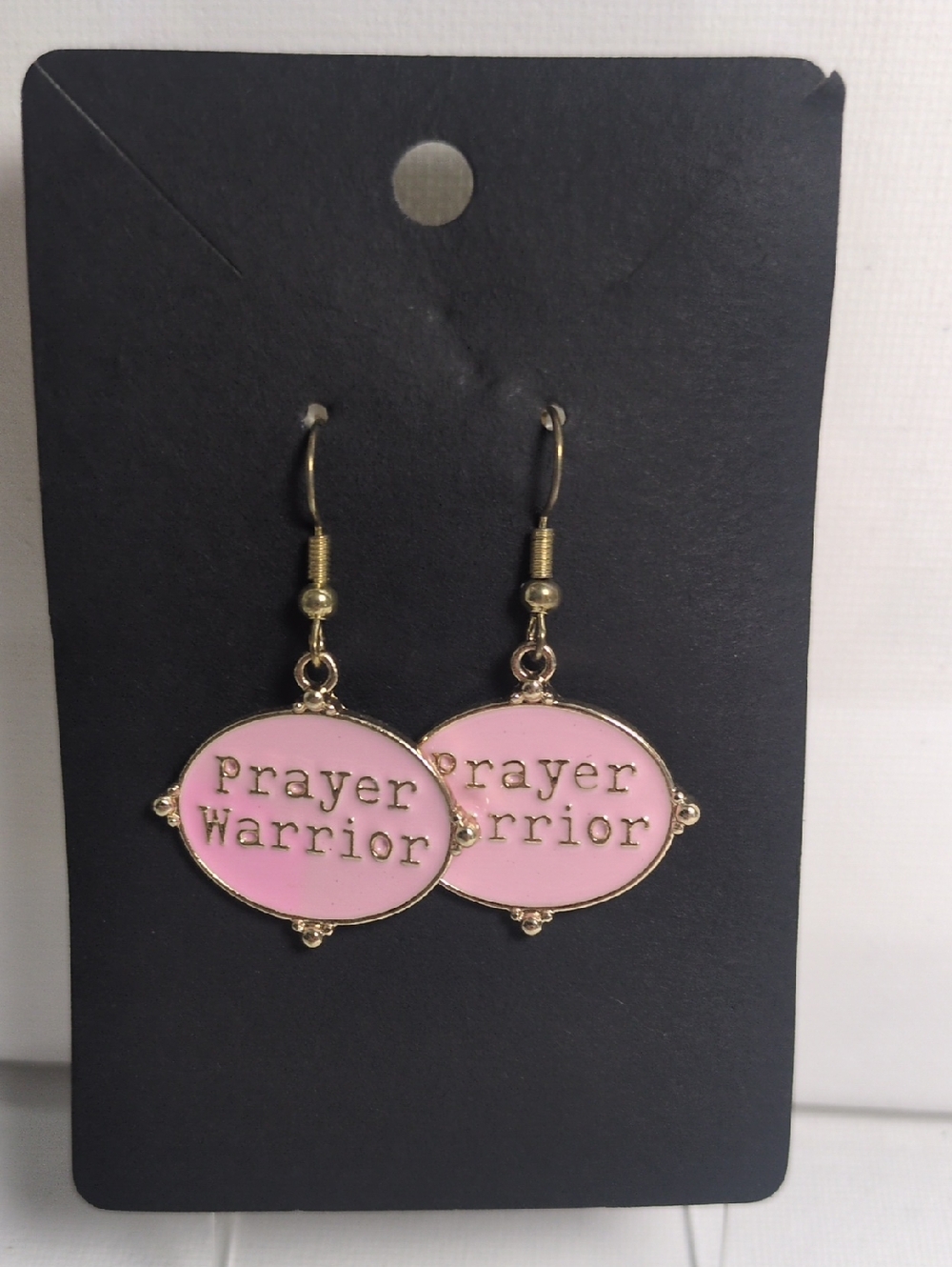 Prayer Warrior Pink Drop Earrings
